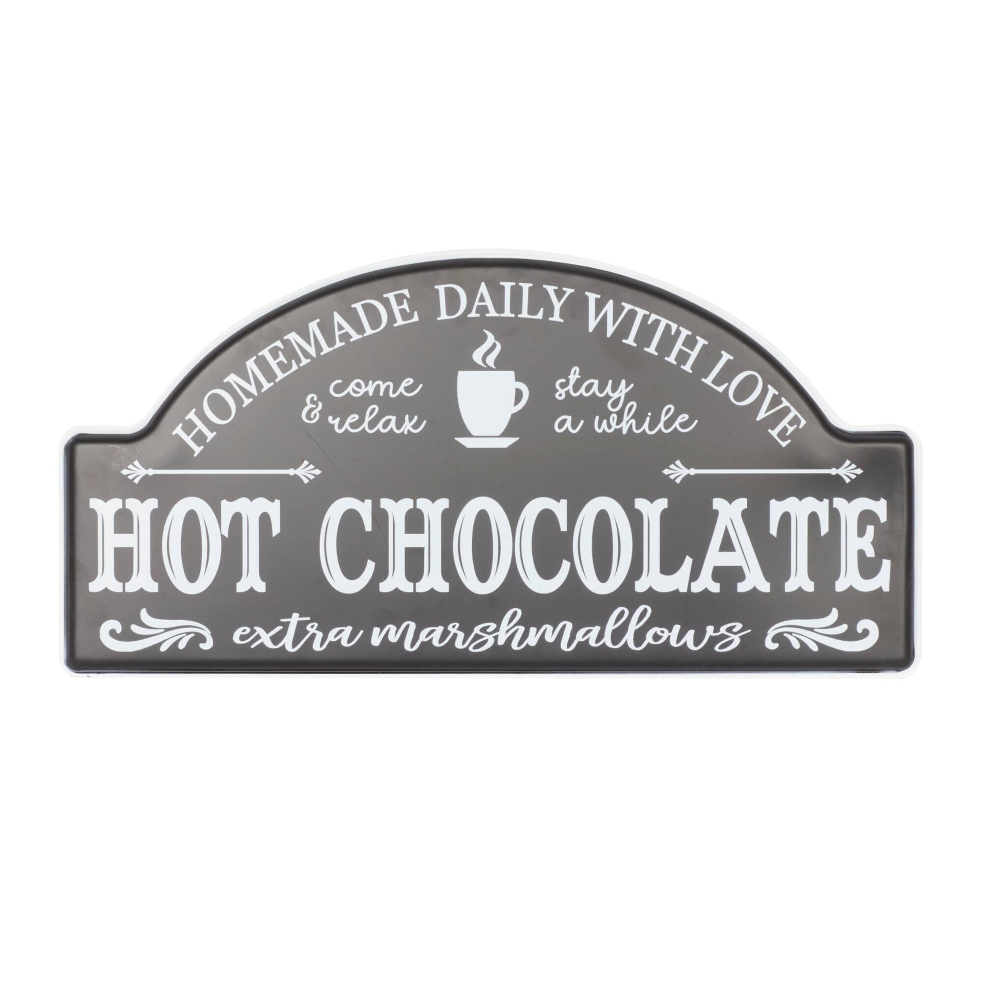 30" Black Hot Chocolate Farmhouse Wall Sign
